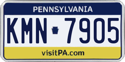 PA license plate KMN7905