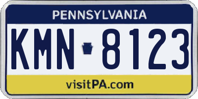 PA license plate KMN8123