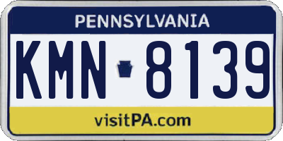 PA license plate KMN8139
