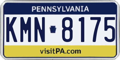 PA license plate KMN8175
