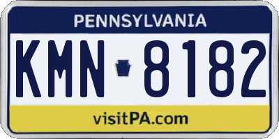 PA license plate KMN8182