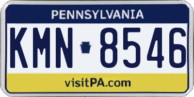 PA license plate KMN8546