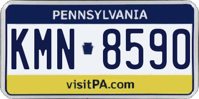 PA license plate KMN8590
