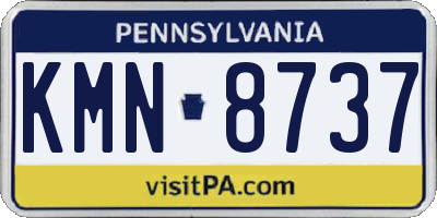PA license plate KMN8737
