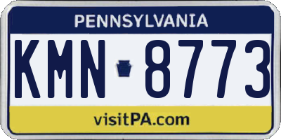 PA license plate KMN8773