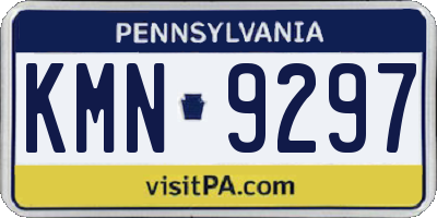 PA license plate KMN9297