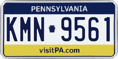 PA license plate KMN9561