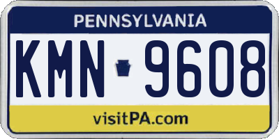 PA license plate KMN9608