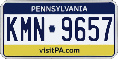 PA license plate KMN9657