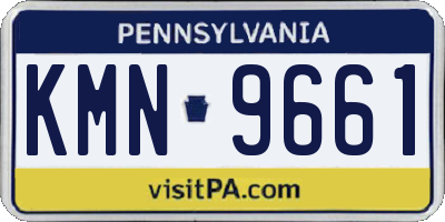 PA license plate KMN9661
