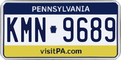 PA license plate KMN9689