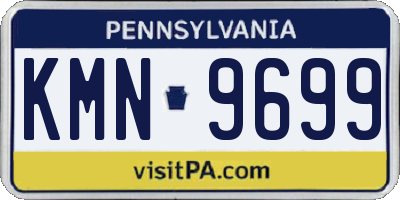 PA license plate KMN9699