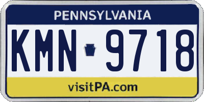 PA license plate KMN9718