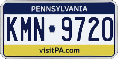 PA license plate KMN9720