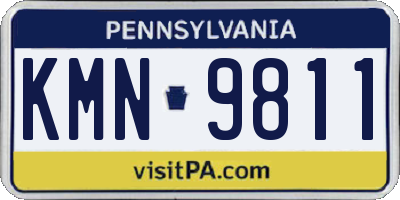 PA license plate KMN9811