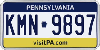 PA license plate KMN9897