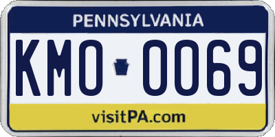 PA license plate KMO0069