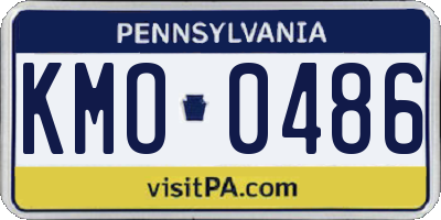 PA license plate KMO0486