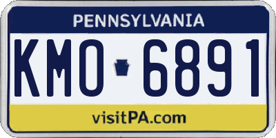 PA license plate KMO6891