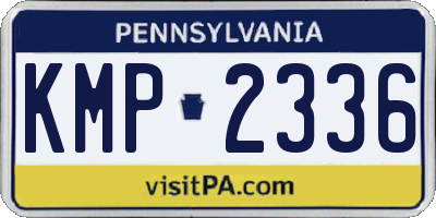 PA license plate KMP2336
