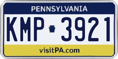 PA license plate KMP3921