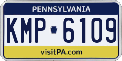 PA license plate KMP6109