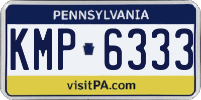 PA license plate KMP6333