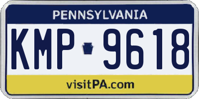 PA license plate KMP9618