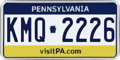 PA license plate KMQ2226