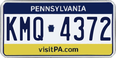 PA license plate KMQ4372