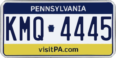 PA license plate KMQ4445