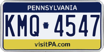 PA license plate KMQ4547
