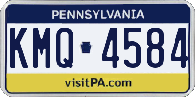 PA license plate KMQ4584