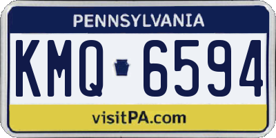 PA license plate KMQ6594