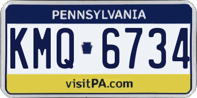 PA license plate KMQ6734