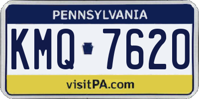 PA license plate KMQ7620