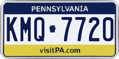 PA license plate KMQ7720