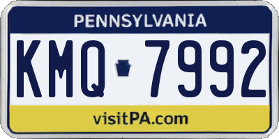 PA license plate KMQ7992
