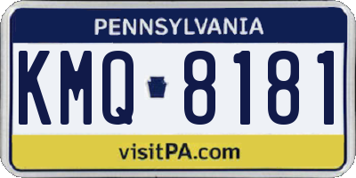 PA license plate KMQ8181