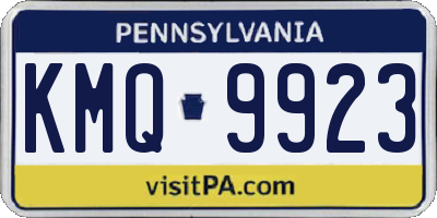 PA license plate KMQ9923