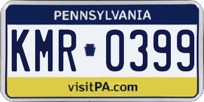 PA license plate KMR0399
