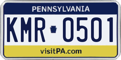 PA license plate KMR0501