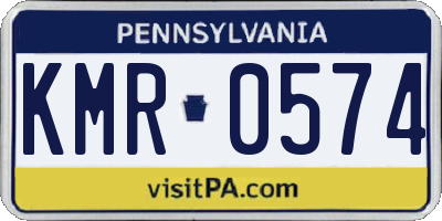 PA license plate KMR0574