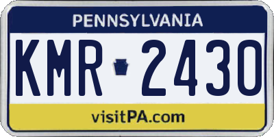 PA license plate KMR2430