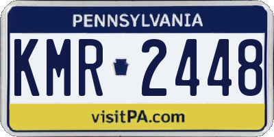 PA license plate KMR2448