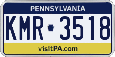 PA license plate KMR3518