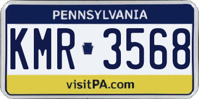 PA license plate KMR3568