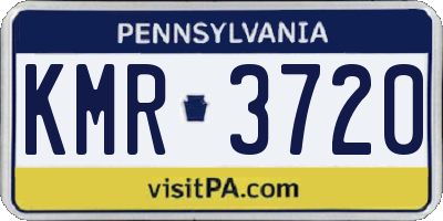 PA license plate KMR3720