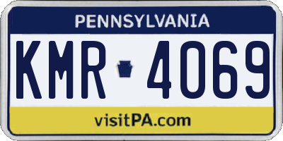 PA license plate KMR4069