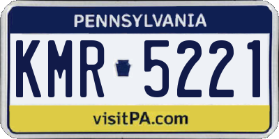 PA license plate KMR5221